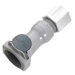 Female Thumb Latch - HFC Series to  12,7mm (1/2") Tube Connection PTF (Push to Fit), Straight, PP (Polypropylene), Open-Flow