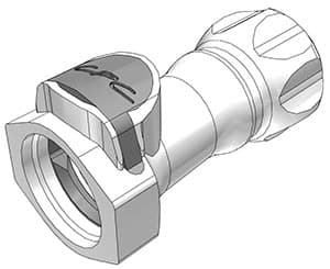 Straight, Thumb Latch - HFC Series Female to BSPP Female 3/4", PSU (Polysulfone) White, 1/2" Flow, Plastic Latch
