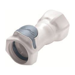 Female Thumb Latch - HFC Series to  3/4" Male GHT Thread, Straight, PSU (Polysulfone), Open-Flow