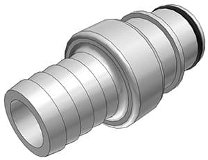 Straight, Thumb Latch - HFC Series Male to Tube Fitment 16,0mm (5/8") ID, PSU (Polysulfone) White, 1/2" Flow