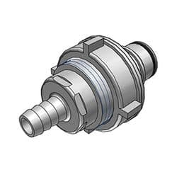 Male Thumb Latch - HFC Series to  9,5mm (3/8") Tube Connection, Panel Mount, PP (Polypropylene), Open-Flow