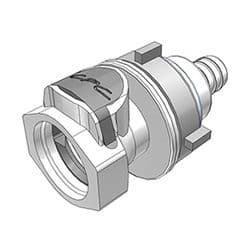 Female Thumb Latch - HFC Series to  12,7mm (1/2") Tube Connection, Panel Mount, PSU (Polysulfone), Shut-Off