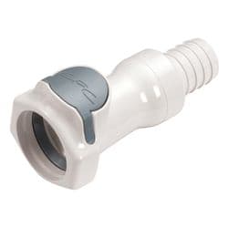 Female Thumb Latch - HFC Series to  16,0mm (5/8") Tube Connection, Straight, PSU (Polysulfone), Shut-Off