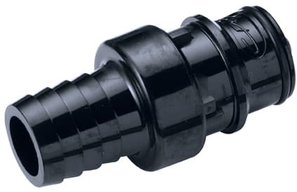 Straight, Thumb Latch - HFC Series Male to Tube Fitment 16,0mm (5/8") ID, PSU (Polysulfone) - UV Resistant Black, 1/2" Flow