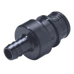 Male Thumb Latch - HFC Series to  9,5mm (3/8") Tube Connection, Straight, PSU (Polysulfone) - UV Resistant, Shut-Off