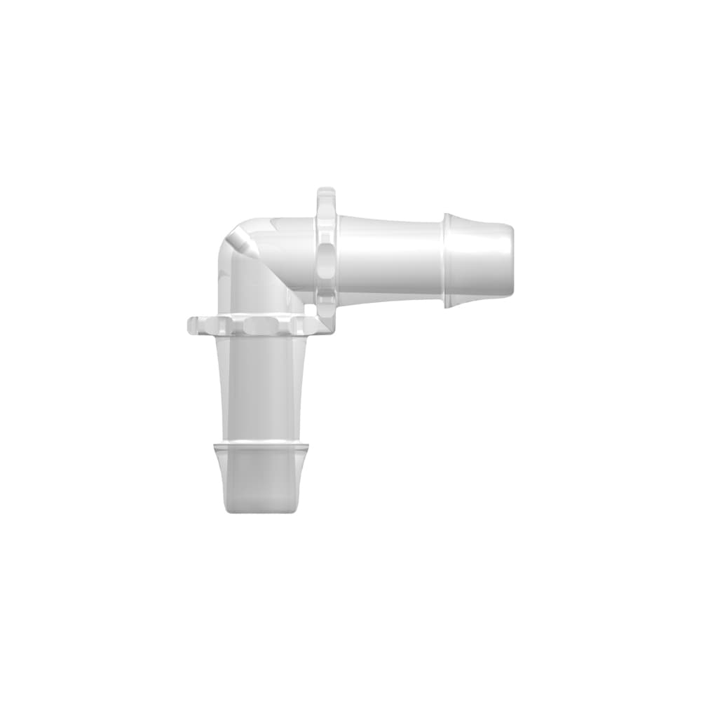 L-Reduzierstück, 500 Series Schlauchtülle 9,5mm (3/8") ID zu 500 Series Schlauchtülle 9,5mm (3/8") ID, PP (Polypropylene) - Tierfrei Natur