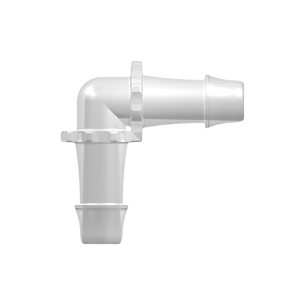 Winkel, 500 Series Schlauchtülle 12,7mm (1/2") ID zu 500 Series Schlauchtülle 12,7mm (1/2") ID, PP (Polypropylene) - Tierfrei Natur