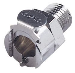 Straight, Thumb Latch - PLC/LC Series Female to NPT 1/4", Chrome Plated Brass, 1/4" Flow, Metal Latch