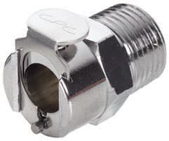 Straight, Thumb Latch - PLC/LC Series Female to NPT 3/8", Chrome Plated Brass, 1/4" Flow, Metal Latch