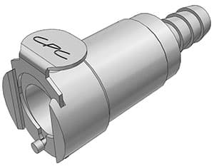 Straight, Thumb Latch - PLC/LC Series Female to Tube Fitment 8,0mm (5/16") ID, Chrome Plated Brass, 1/4" Flow, Metal Latch