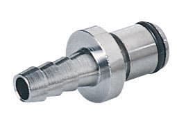 Straight, Thumb Latch - PLC/LC Series Male to Tube Fitment 6,4mm (1/4") ID, Chrome Plated Brass, 1/4" Flow