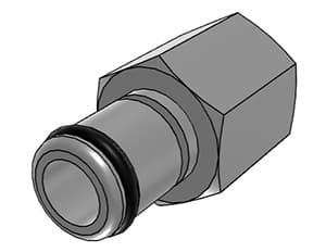 Straight, Thumb Latch - PLC/LC Series Male to NPT 1/4", Chrome Plated Brass, 1/4" Flow