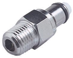 Straight, Thumb Latch - PLC/LC Series Male to NPT 1/4", Chrome Plated Brass, 1/4" Flow