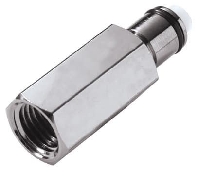 Straight, Thumb Latch - PLC/LC Series Male to NPT 1/4", Chrome Plated Brass, 1/4" Flow