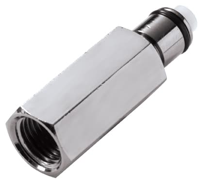 Straight, Thumb Latch - PLC/LC Series Male to BSPP Female 1/4", Chrome Plated Brass, 1/4" Flow