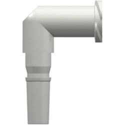 Male Rotating Adaptor to Female Luer Thread , Elbow, PA (Polyamide), White