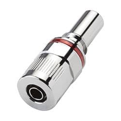 Male Thumb Latch - LQ4 Non-Spill Series to  9,5mm (3/8") Tube Connection PTF (Push to Fit), Straight, Chrome Plated Brass, Shut-Off