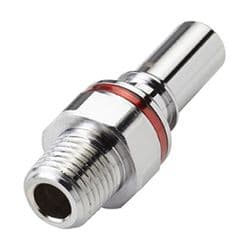 Male Thumb Latch - LQ4 Non-Spill Series to  1/4" Male NPT Thread, Straight, Chrome Plated Brass, Shut-Off