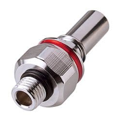 Male Thumb Latch - LQ4 Non-Spill Series to  1/4" Male SAE Thread, Straight, Chrome Plated Brass, Shut-Off