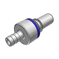 Male Thumb Latch - LQ6 Non-Spill Series to  9,5mm (3/8") Tube Connection, Straight, Chrome Plated Brass, Shut-Off