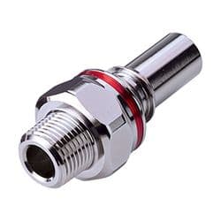 Male Thumb Latch - LQ6 Non-Spill Series to  3/8" Male NPT Thread, Straight, Chrome Plated Brass, Shut-Off