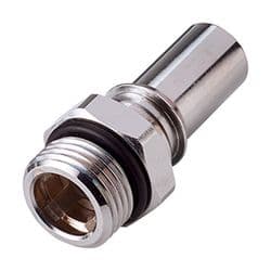 Male Thumb Latch - LQ6 Non-Spill Series to  1/2" Male SAE Thread, Straight, Chrome Plated Brass, Shut-Off