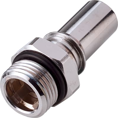 Straight, Thumb Latch - LQ6 Non-Spill Series Male to SAE 1/2", Chrome Plated Brass Blue, 3/8" Flow