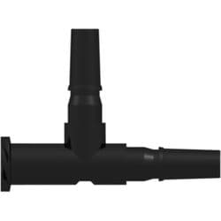 Male Rotating Adaptor to Female Luer Thread , T, PA (Polyamide), Black