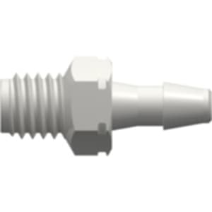 Straight, Metric Male M5 x 0,8 to 200 Series Barb 2,4mm (3/32") ID, PA (Polyamide) White