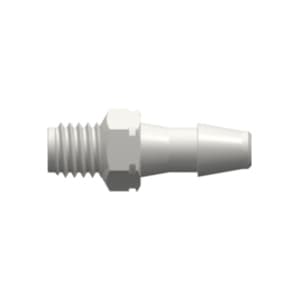Straight, Metric Male M5 x 0,8 to 200 Series Barb 3,2mm (1/8") ID, PA (Polyamide) White