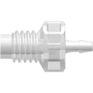 Straight, Metric Male M6 x 1 to 200 Series Barb 1,6mm (1/16") ID, PP (Polypropylene) - Animal Free Natural