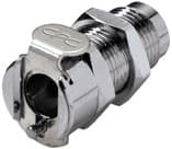 Panel Mount, Thumb Latch - PMC/MC Series Female to UNF 10-32, Chrome Plated Brass, 1/8" Flow, Metal Latch