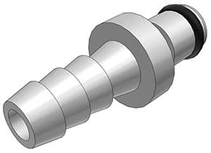 Straight, Thumb Latch - PMC/MC Series Male to Tube Fitment 6,4mm (1/4") ID, Chrome Plated Brass, 1/8" Flow