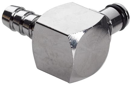 Elbow, Thumb Latch - PMC/MC Series Male to Tube Fitment 6,4mm (1/4") ID, Chrome Plated Brass, 1/8" Flow