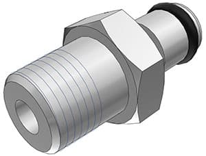 Straight, Thumb Latch - PMC/MC Series Male to BSPT 1/8", Chrome Plated Brass, 1/8" Flow