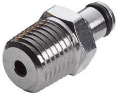 Straight, Thumb Latch - PMC/MC Series Male to NPT 1/4", Chrome Plated Brass, 1/8" Flow