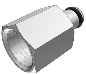 Straight, Thumb Latch - PMC/MC Series Male to NPT 1/4", Chrome Plated Brass, 1/8" Flow