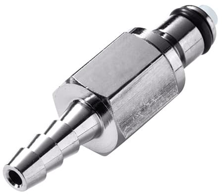 Straight, Thumb Latch - PMC/MC Series Male to Tube Fitment 4,8mm (3/16") ID, Chrome Plated Brass, 1/8" Flow