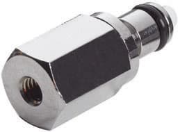Straight, Thumb Latch - PMC/MC Series Male to UNF 10-32, Chrome Plated Brass, 1/8" Flow