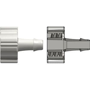 Male Large Bore to Tube Connection 4,8 mm (3/16") IDPA (Polyamide), White, Straight