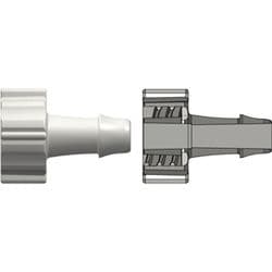 Male Large Bore to Tube Connection 6,4 mm (1/4") IDPA (Polyamide), White, Straight