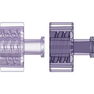Gerade, Großlumen Männlich - Lock zu Luer Weiblich, PC (Polycarbonate) - Strahlungsstabil Transparent