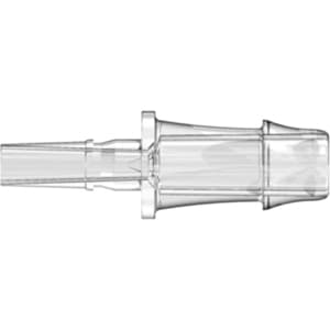 Straight, Luer Male - Lock to 500 Series Barb 6,4mm (1/4") ID, PC (Polycarbonate) Clear, Can be used with separate stationary lock ring (FSLLR)