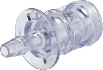 Straight, Thumb Latch - MPC Male to Tube Fitment 3,2mm (1/8") ID, PC (Polycarbonate) Purple Tint,