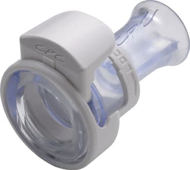 Female, Thumb Latch - MPC, PC (Polycarbonate), Purple Tint, Plastic Latch, with Locking Mechanism