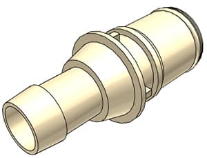 Straight, Thumb Latch - MPX Male to Tube Fitment 9,5mm (3/8") ID, PC (Polycarbonate) Purple Tint,
