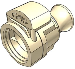 Female, Thumb Latch - MPC, PC (Polycarbonate), Purple Tint, Plastic Latch, with Locking Mechanism