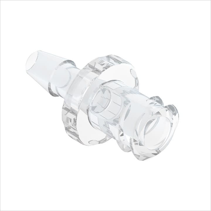 Weibliches Luer Vollgewinde (ISO80369-7) zu 1/8" (3.2mm) ID Schlauch, PC klar, bns