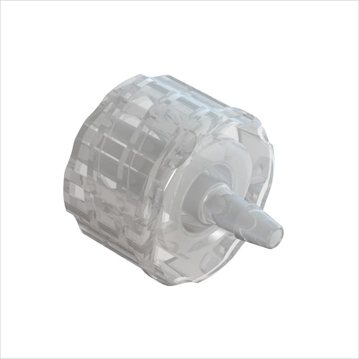 Männlicher Luer Lock (ISO80369-7) zu 1/16"(1.6mm) ID Schlauch, PC klar, bns