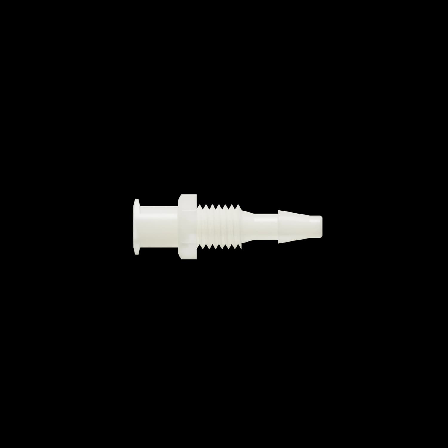 Panel Mount, 3,2mm (1/8") ID to 3,2mm (1/8") ID, PP (Polypropylene) Natural,